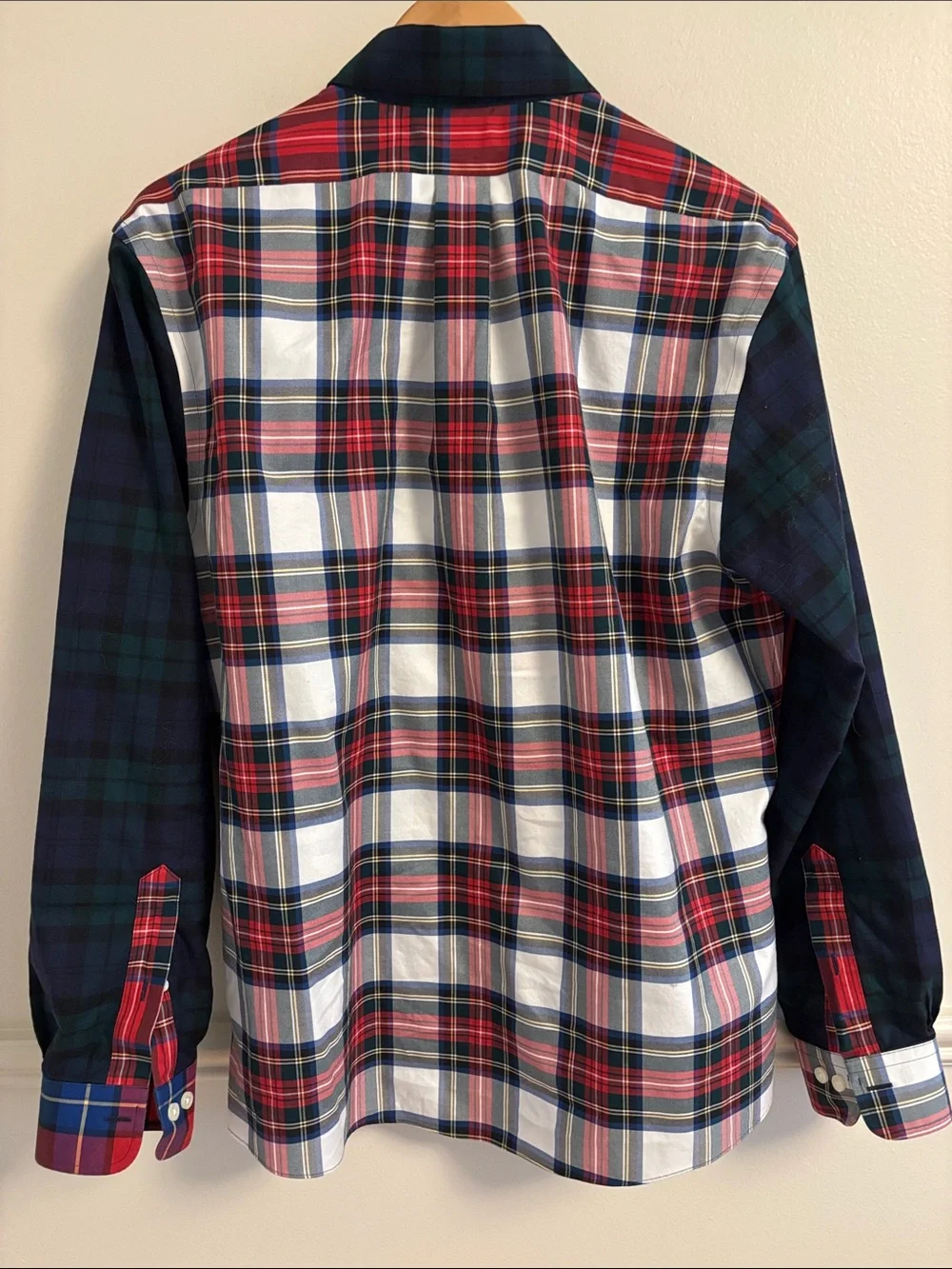 Brooks Brothers Multicolor Plaid Patchwork Button-Down Shirt - Picture 7 of 11